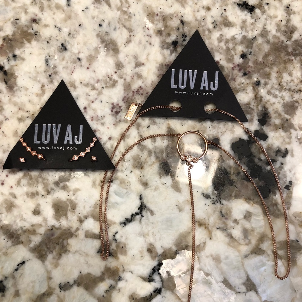 Luv AJ necklace and earrings set